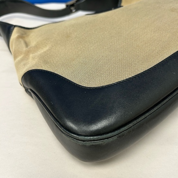 GUCCI Web Small Jackie O Hobo Colorblock Beige Black 002058 - Picture 4 of 8